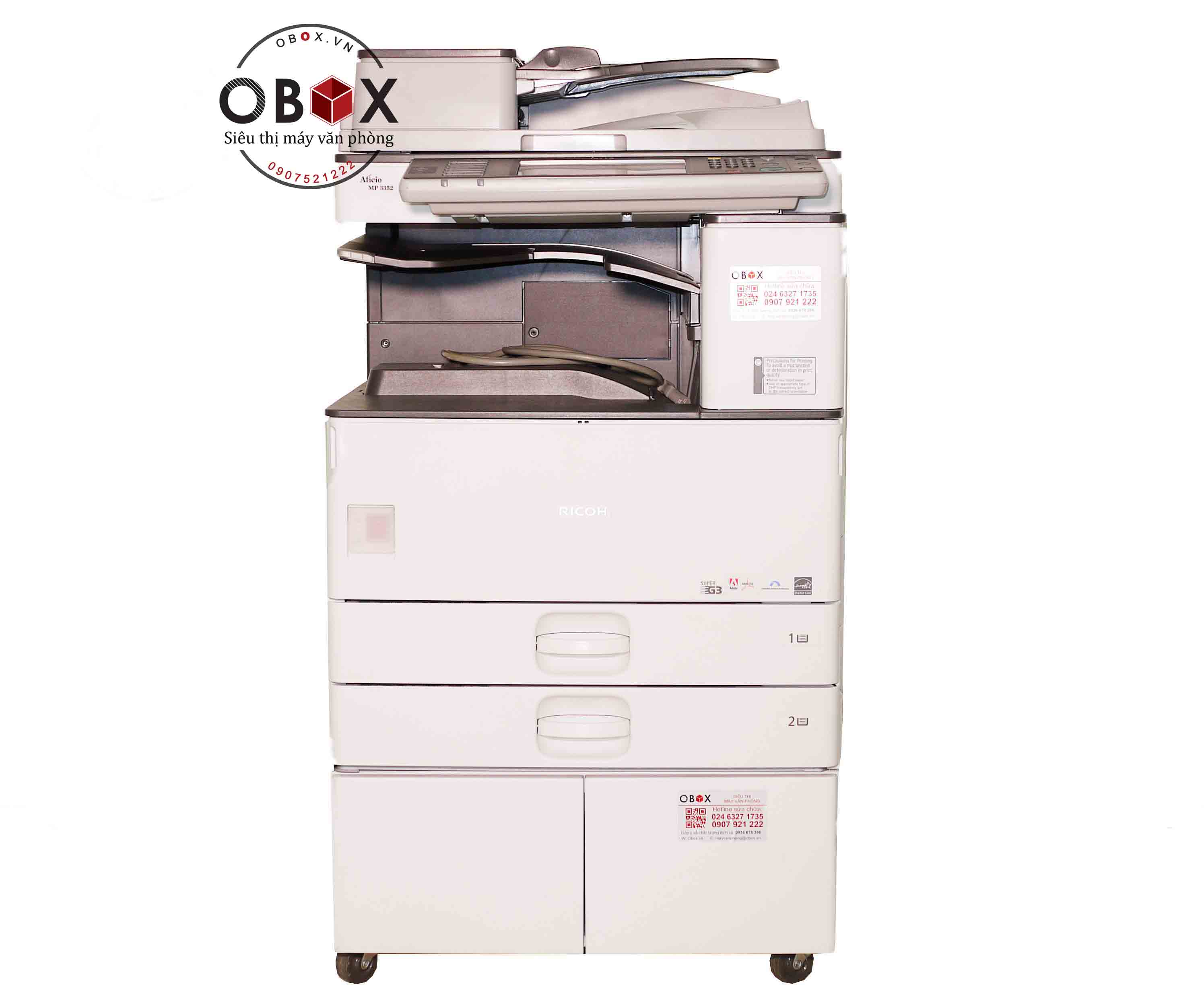 Thuê máy photocopy A3 đen trắng RICOH MP 3352SP - Copy, In, Scan màu