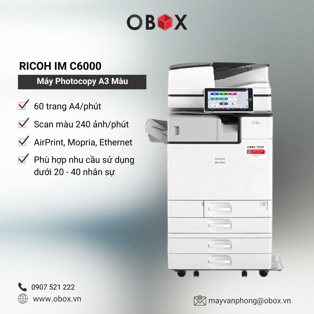 Máy Photocopy Màu Ricoh IM C4500 (Like New) – In Nhanh 45 Trang/Phút, Màu Chuẩn, Bền Bỉ