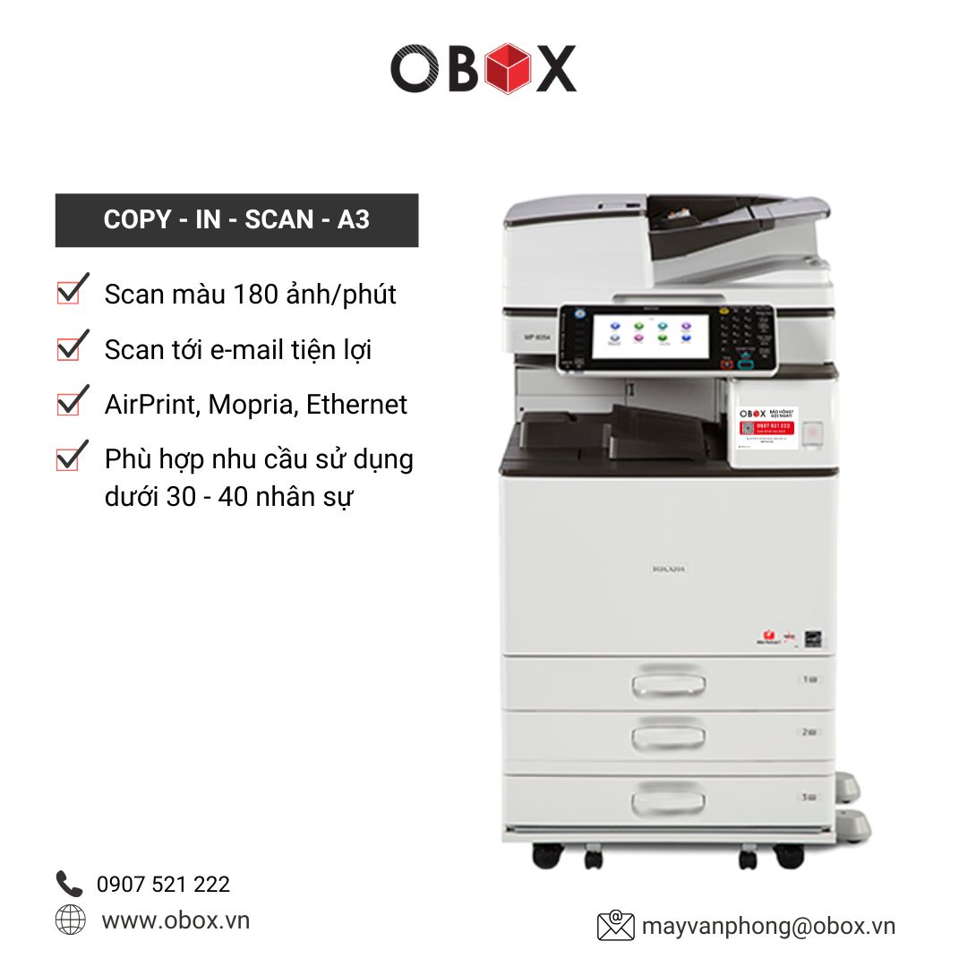 Máy Photocopy Đen Trắng Ricoh MP 5054 Like New – 50 Trang/Phút