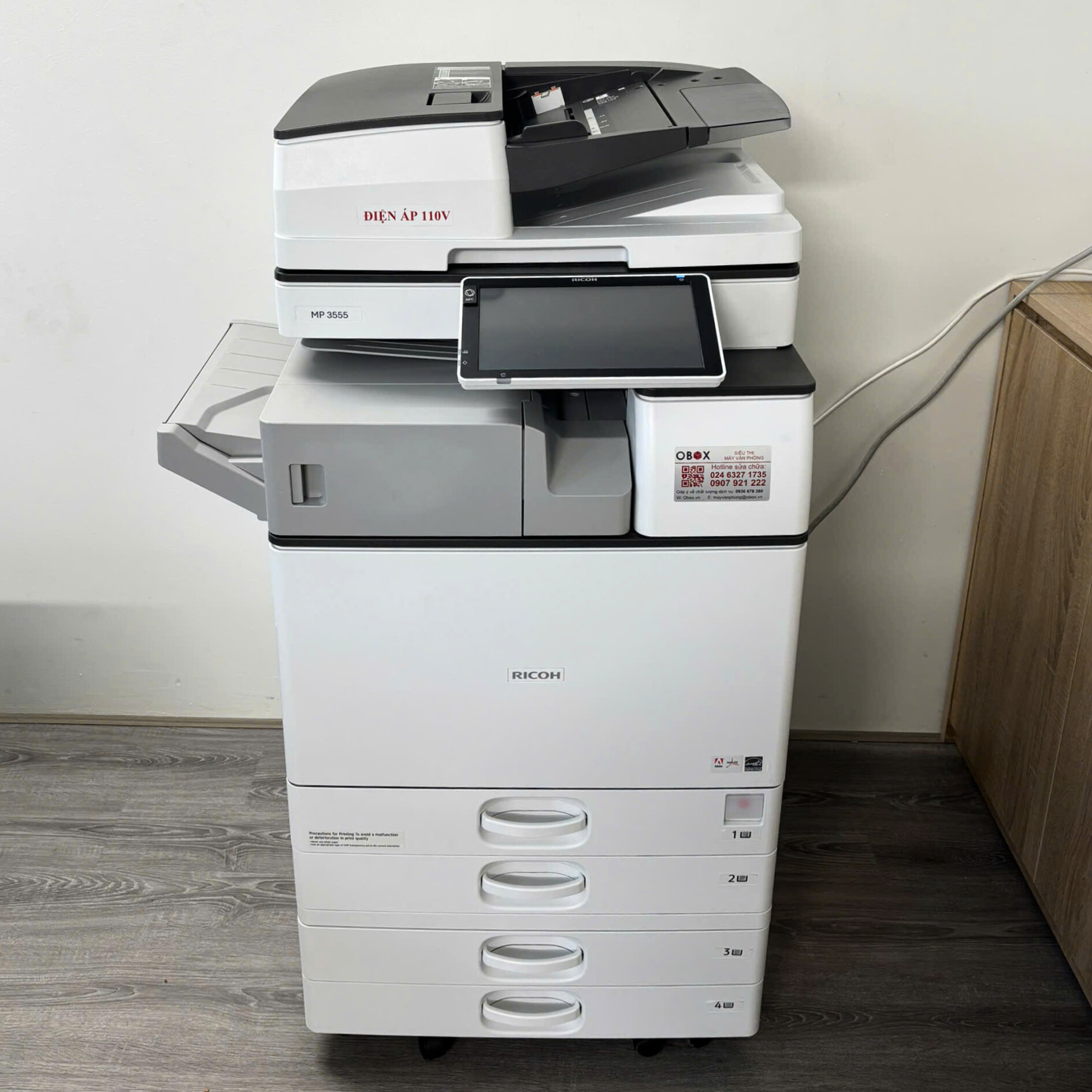Máy Photocopy Đen Trắng A3 Ricoh MP 3555 – Tốc Độ 35 Trang/Phút