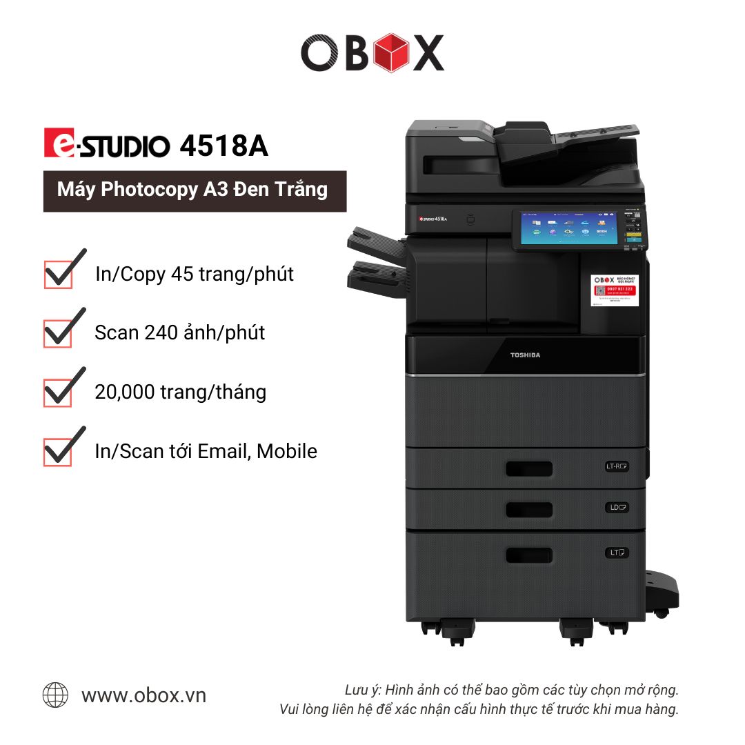 Máy Photocopy Toshiba e-STUDIO 4518A Like New – 45 Trang/Phút